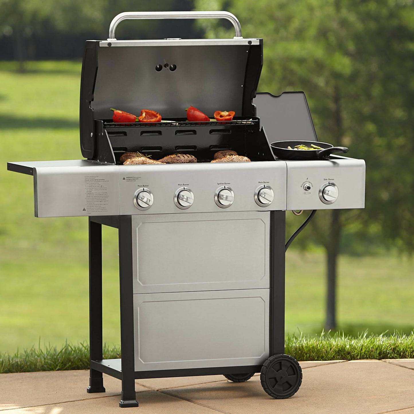 Parrilla Gas 4 Quemadores + Q Lateral  KE-P34611-N Kenmore.3#Acero