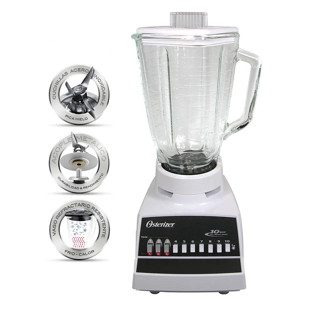 Licuadora De 10 Velocidades Blanca Oster4#Blanco