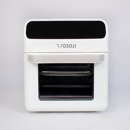 Freidora De Aire Y Horno De Pizza 12 Lts + Piedra Y Cortador Pizza  Osoji6#Blanco
