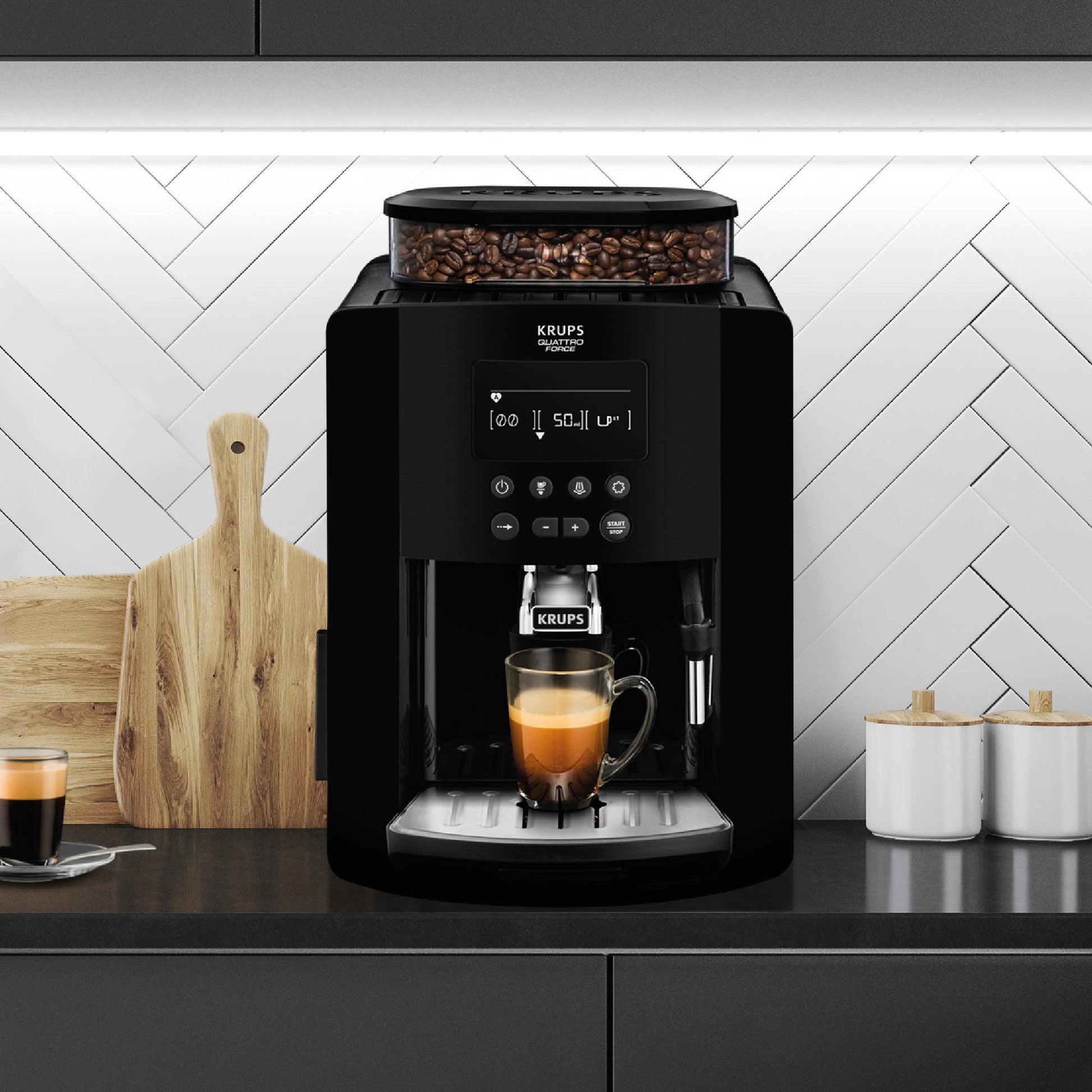 Cafetera Espresso Full Auto Display Krups1#Negro