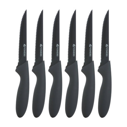 Set 6 Cuchillos Carne Everyday Viners2#Negro