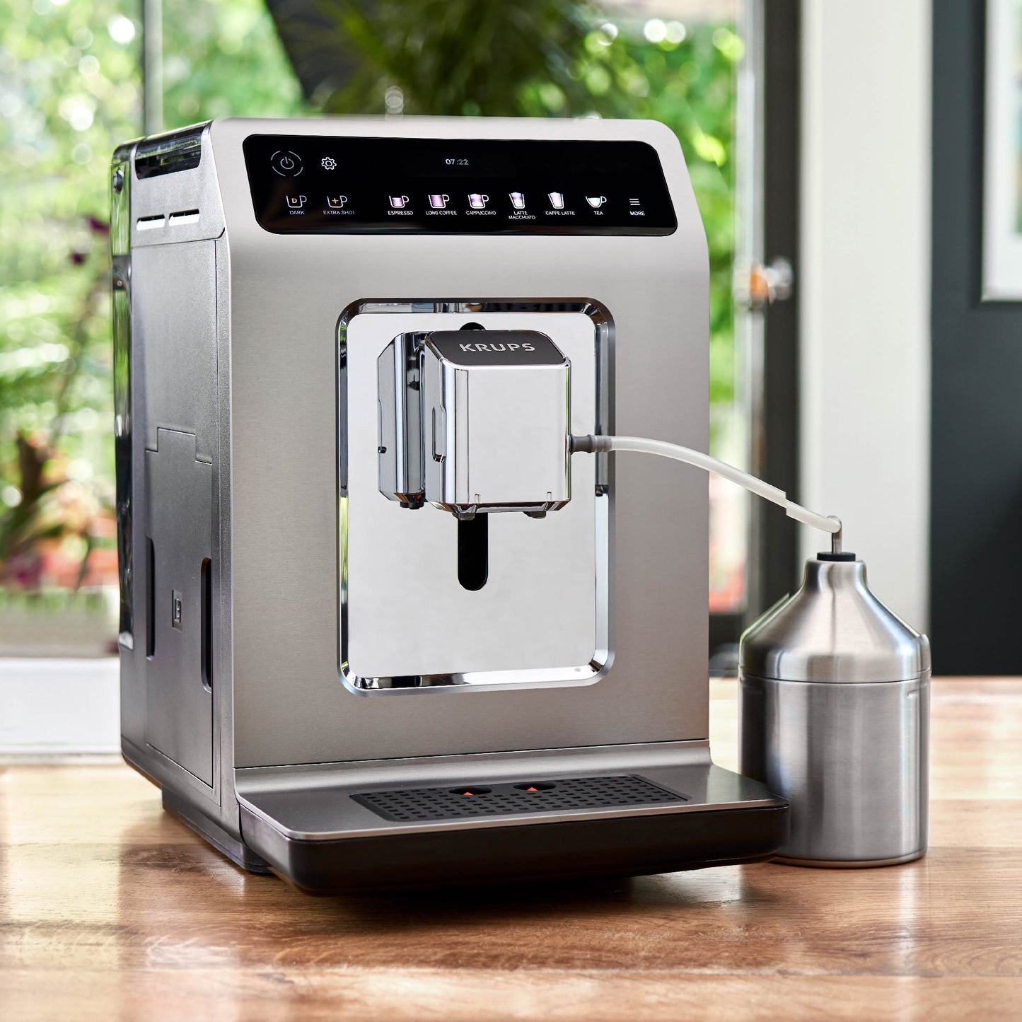 Cafetera Espresso Evidence Plus + Lechero Krups6#Acero