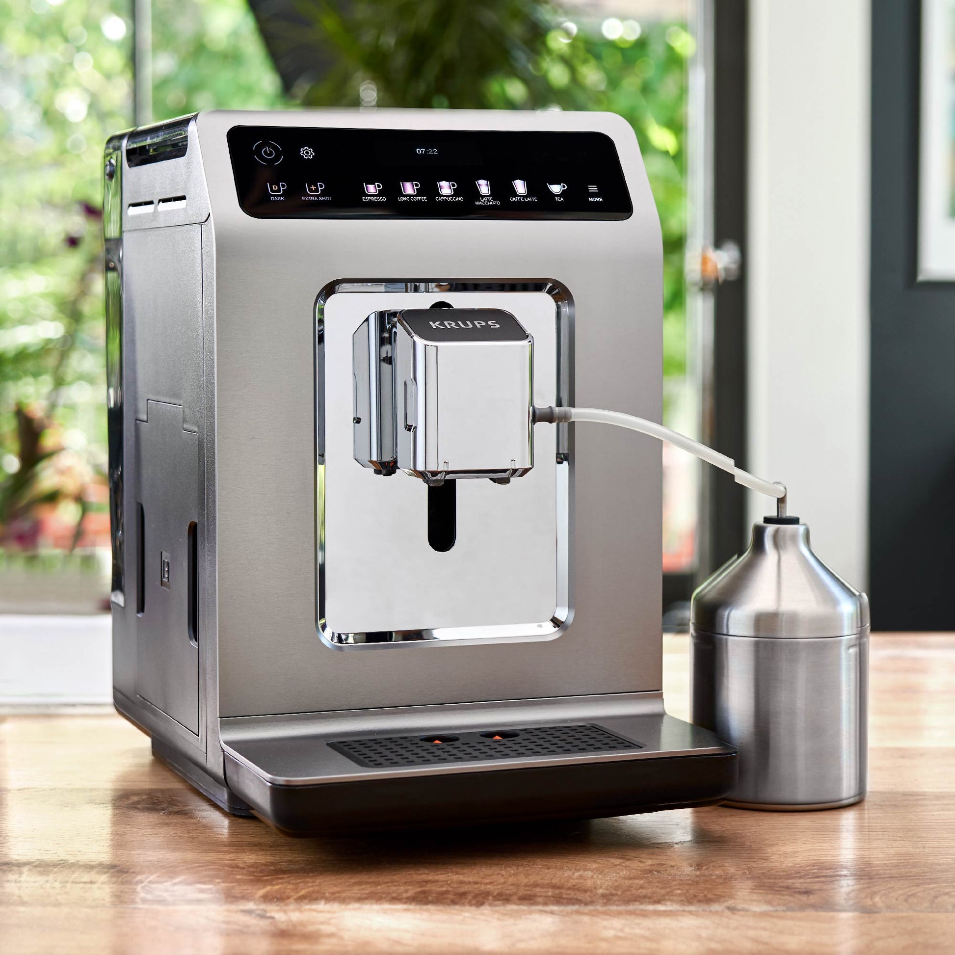 Cafetera Espresso Evidence Plus + Lechero Krups6#Acero