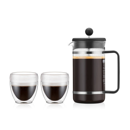 Prensa Francesa Bistro con 2 Vasos Bodum1#Negro