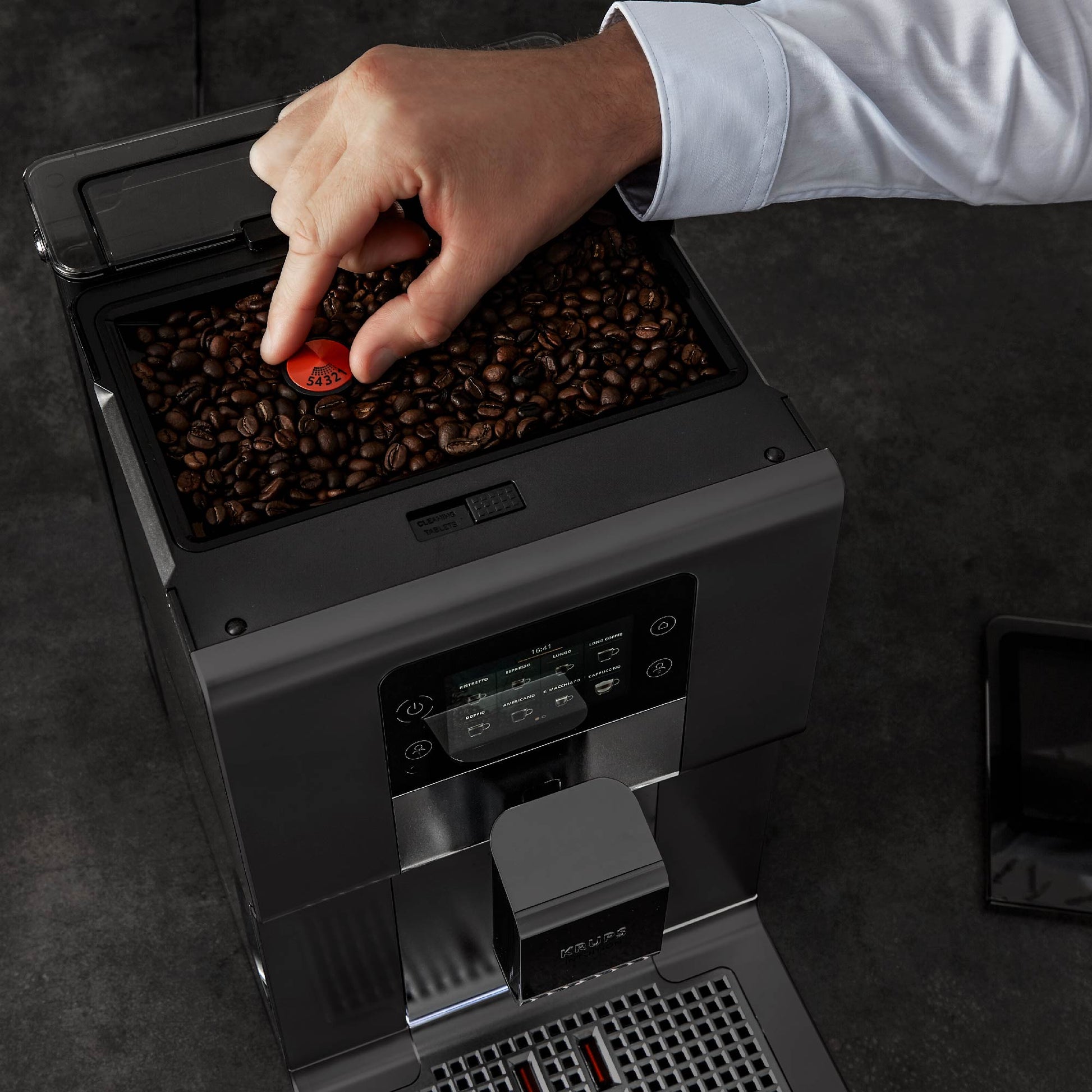 Cafetera Espresso Intuition Preference Touch + Lechero Krups7#Negro