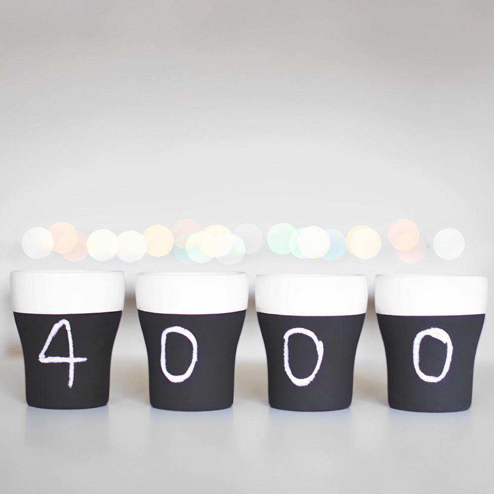 Set 4 Vasos Cool Id Shot5#Negro