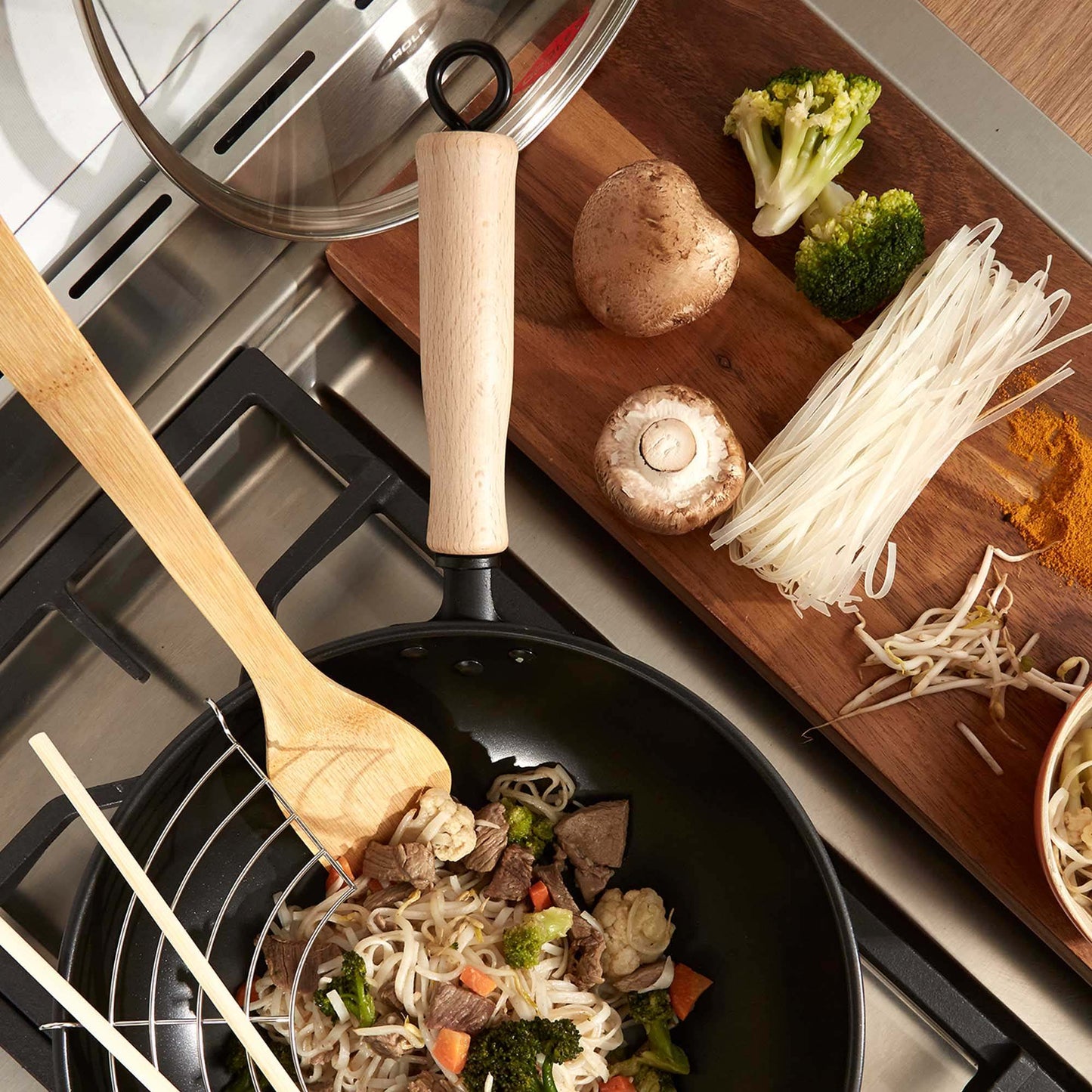 Wok Thai 28 cm Oroley 5#Negro