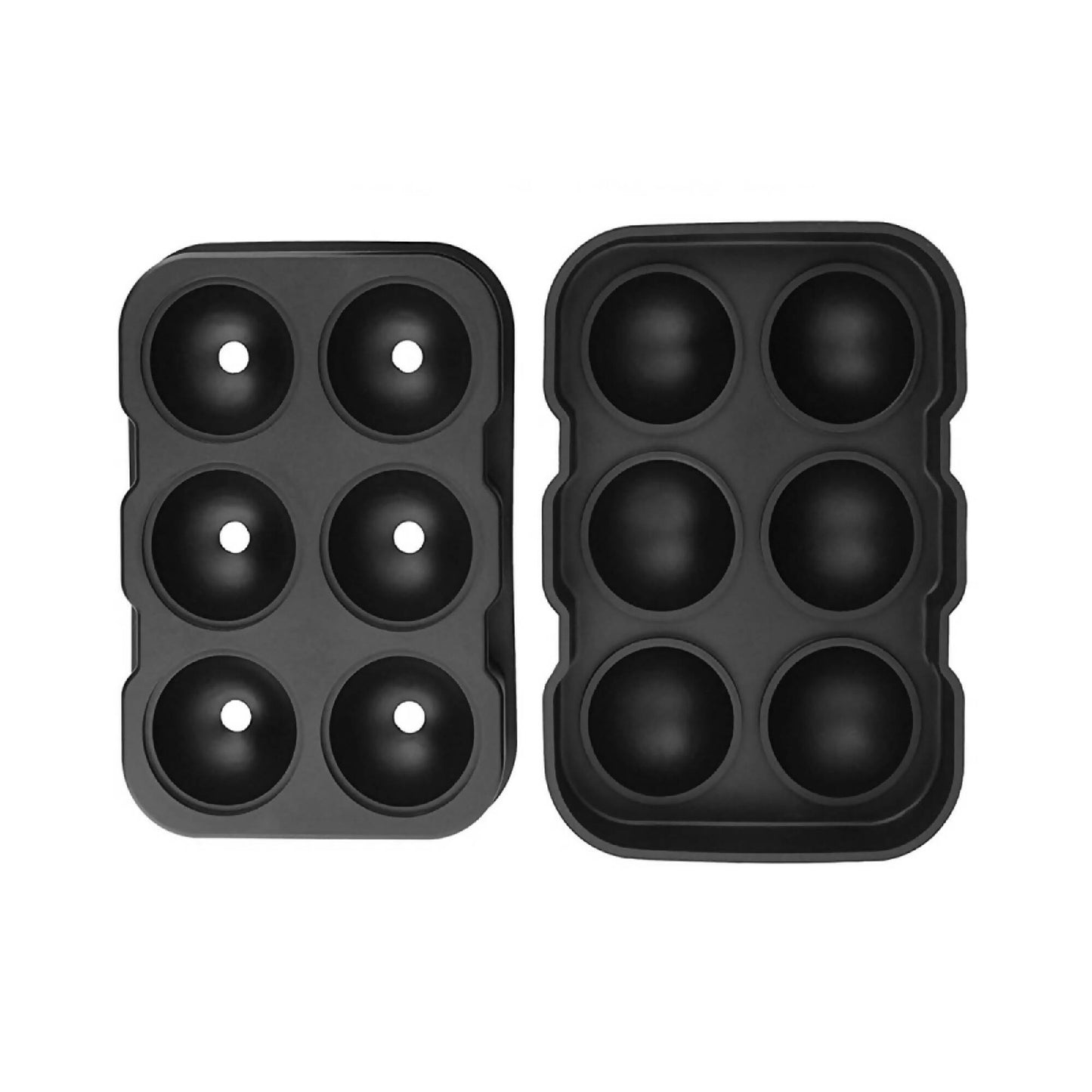 Cubeta de Hielo Silicona 6 Hielos Redondos Simplit4#Negro