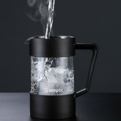 Pack Cafetera Francesa 600ml + Set 2 Tazas 80ml Simplit4#Negro