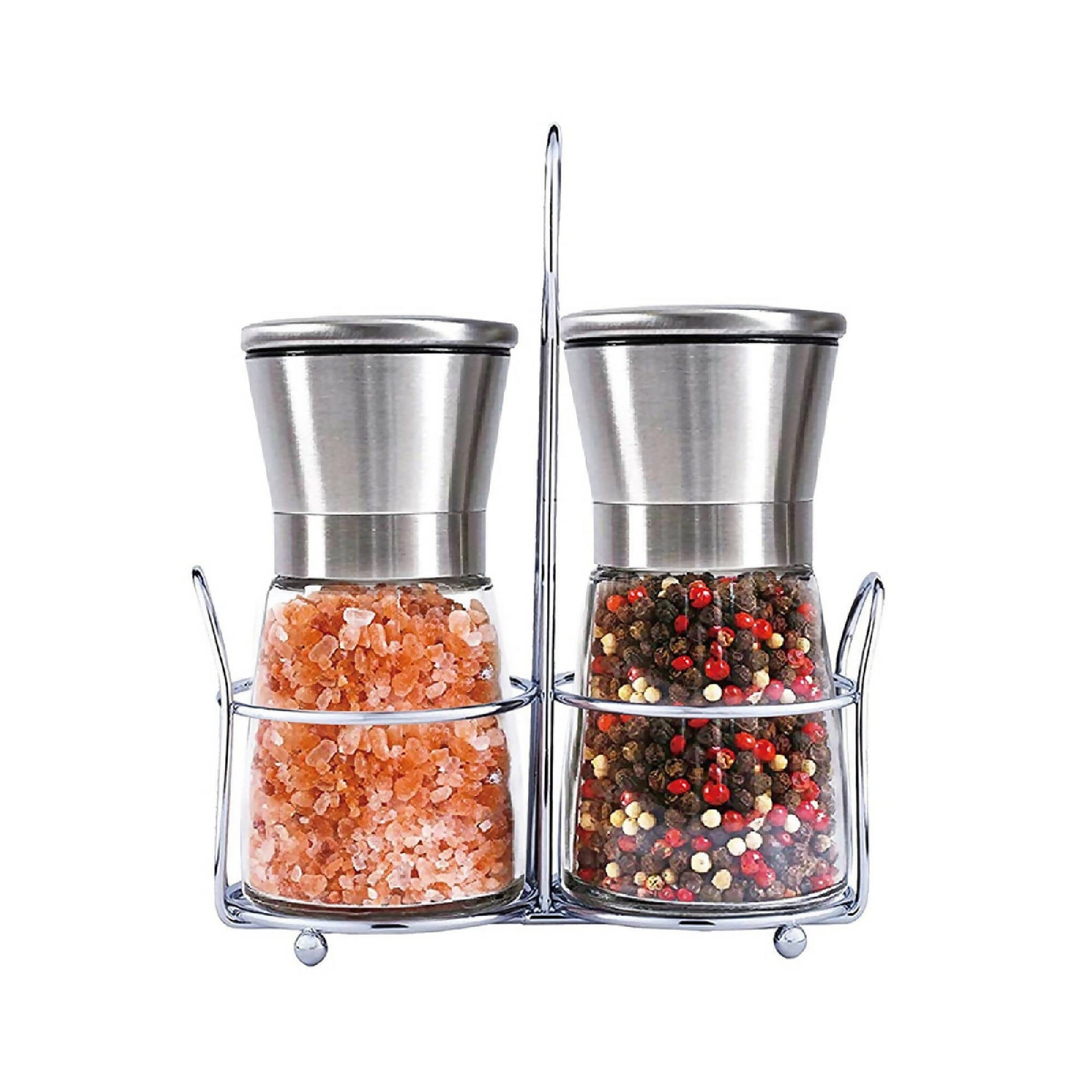 Set 2 Molinillos de Sal y Pimienta Vidrio Simplit2#Acero