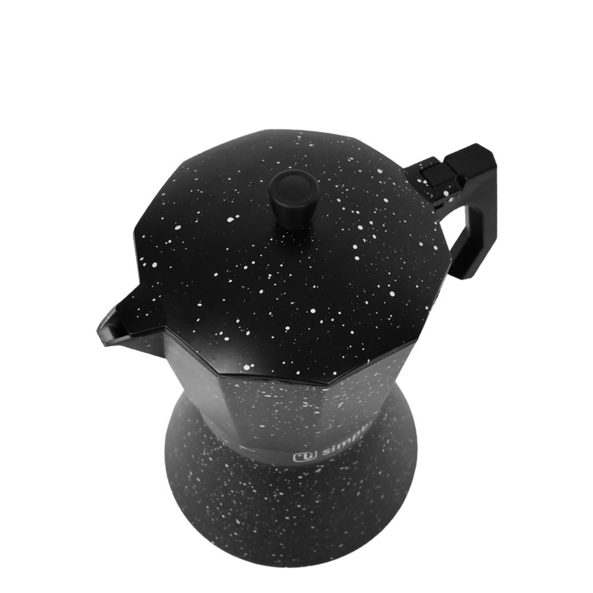 Cafetera Italiana Granito 12 Tazas Simplit4#Negro
