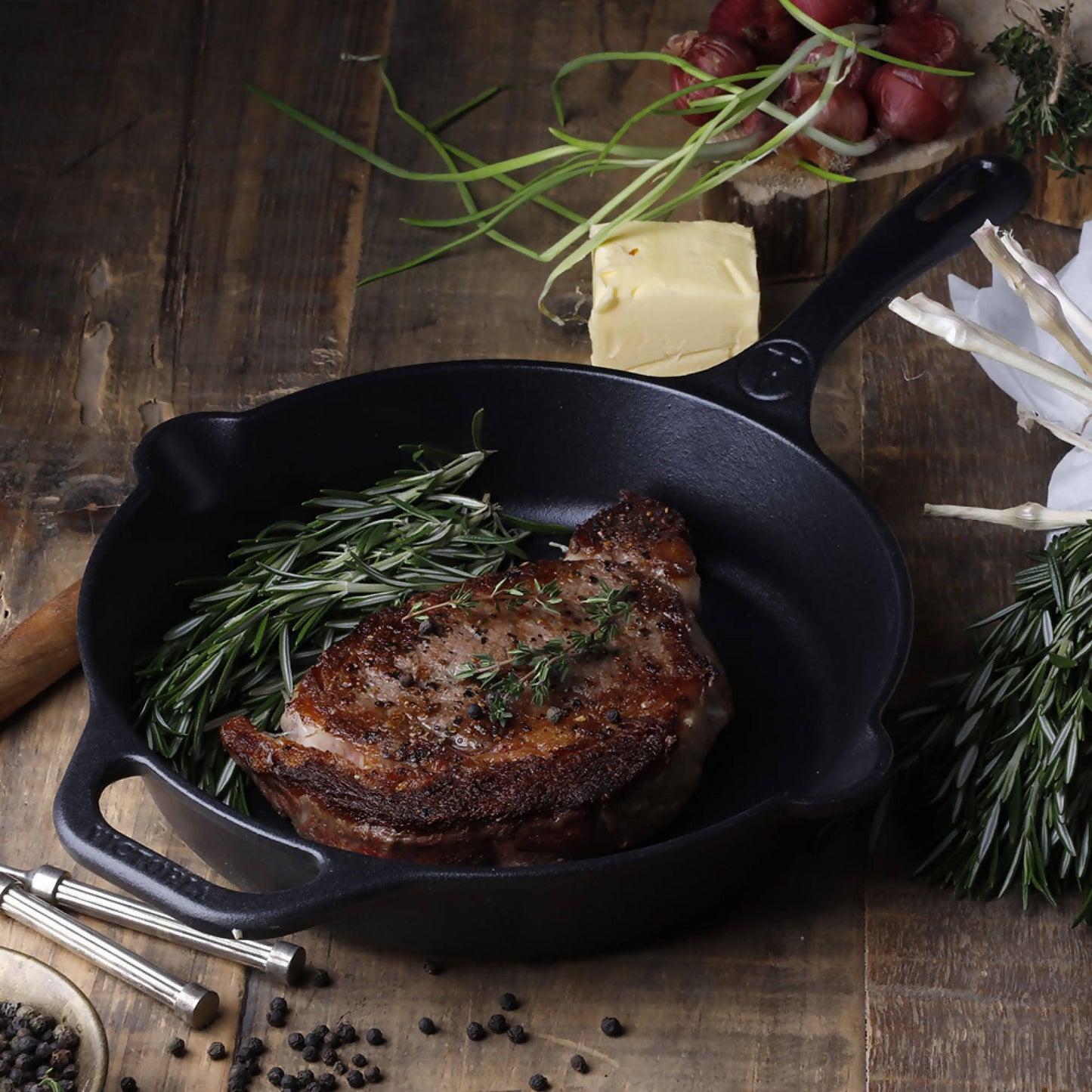 Sartén Hierro Fundido Esmaltado 25 cm1#Negro