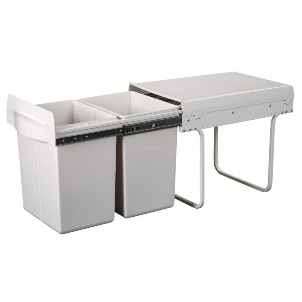 Basurero Reciclaje 40 Lts CasaChic3#Blanco