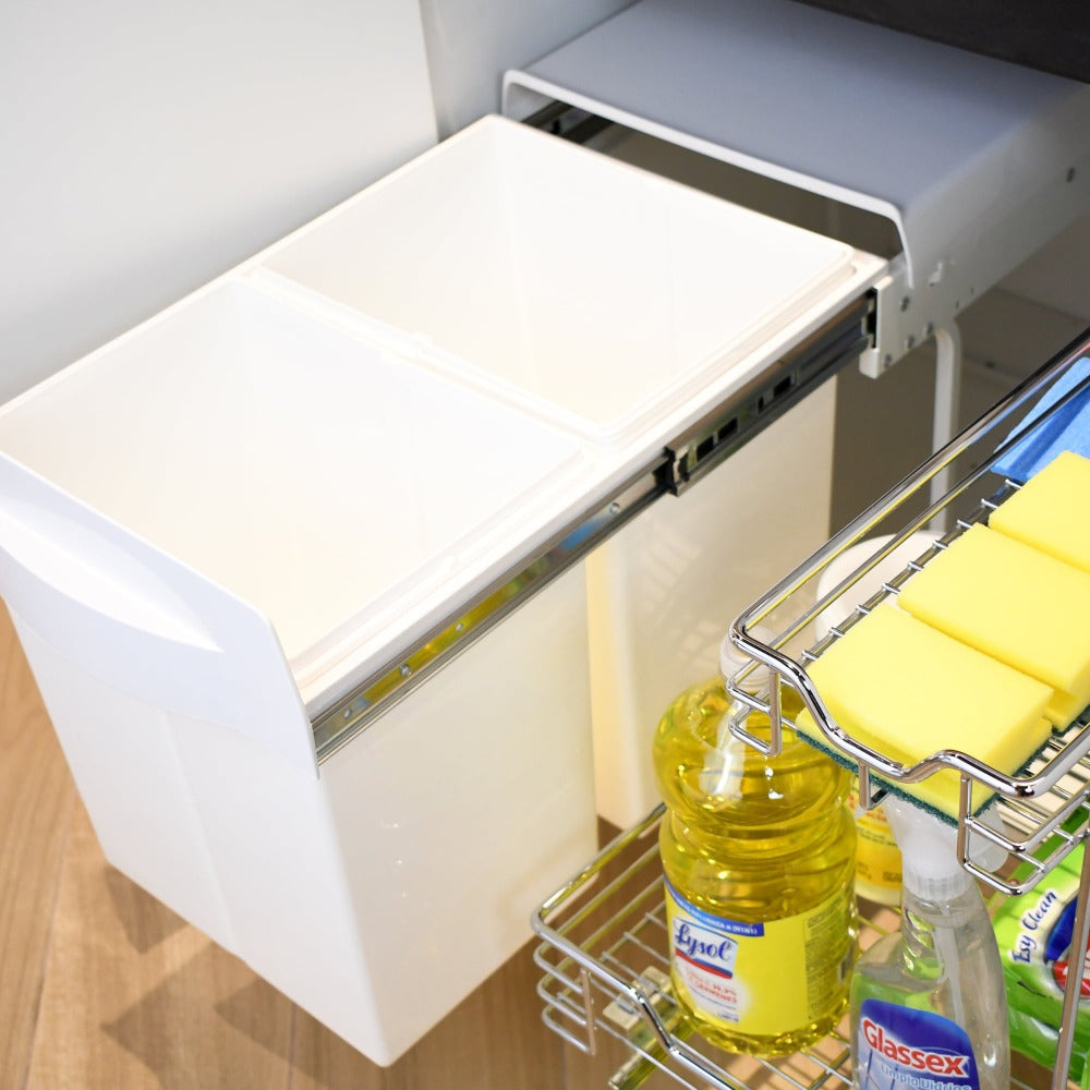 Basurero Reciclaje 40 Lts CasaChic1#Blanco