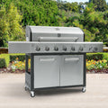 Parrilla Gas 6 Quemadores + Quemador Lateral KE-P47223-N Kenmore.2#Acero