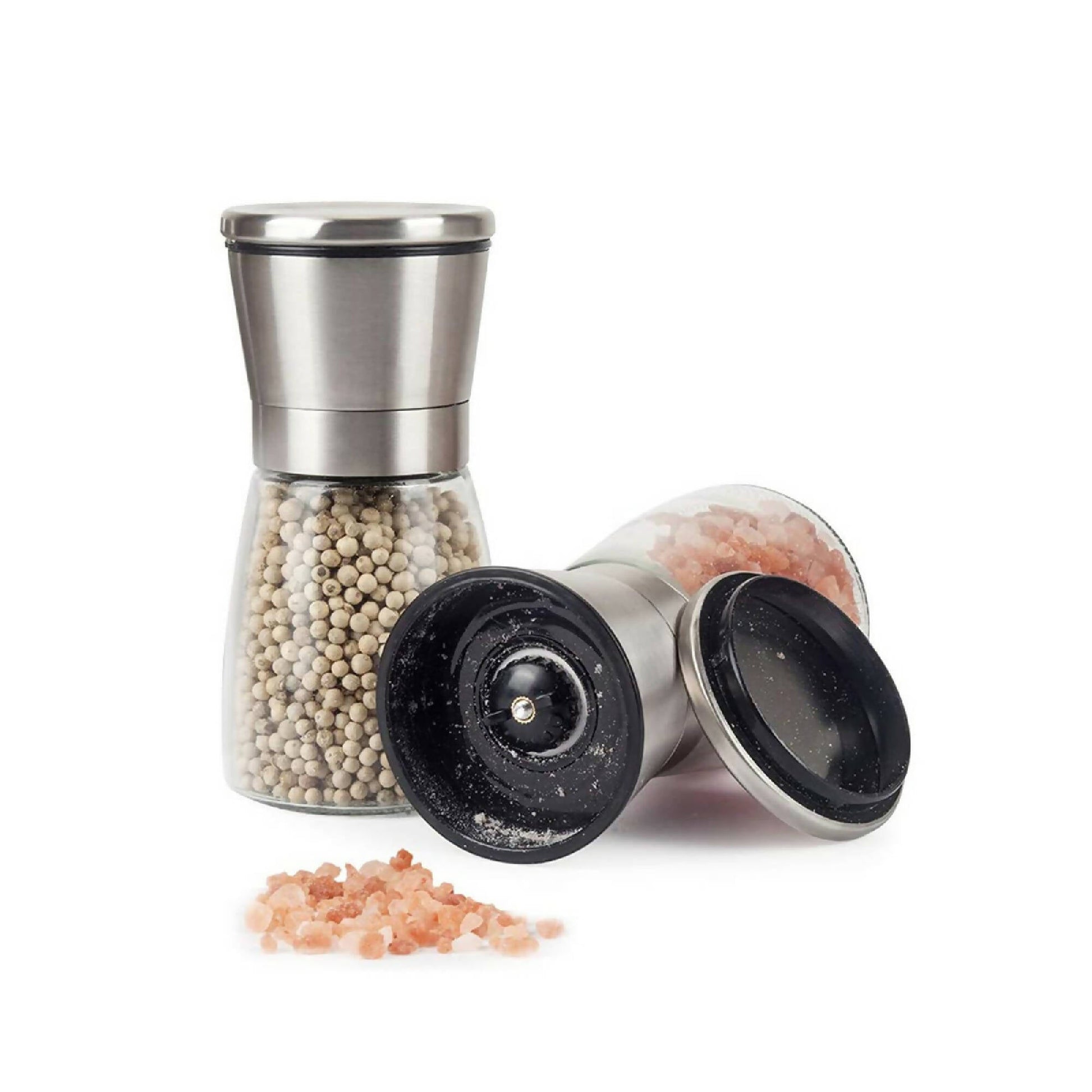 Set 2 Molinillos de Sal y Pimienta Vidrio Simplit3#Acero