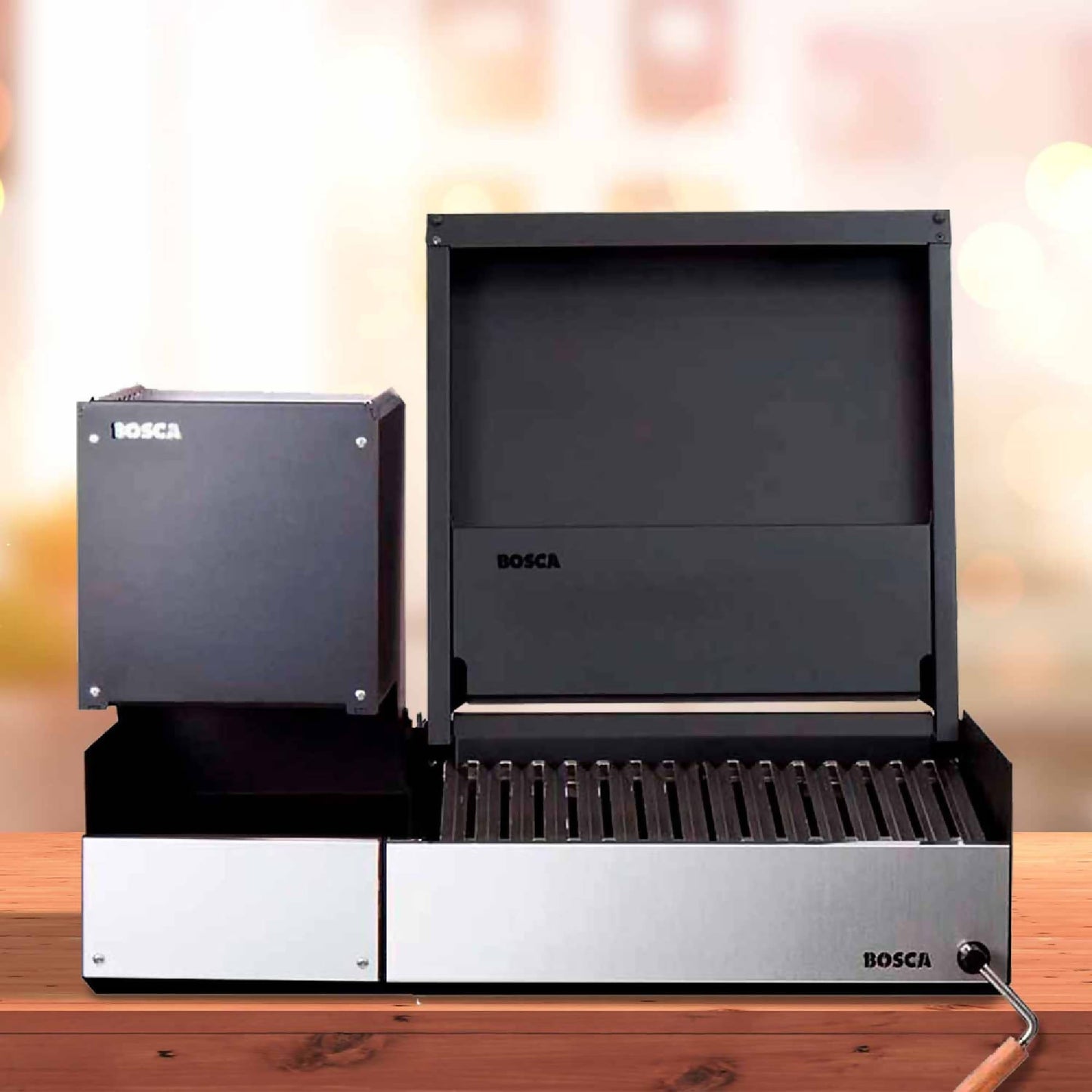 Pack Parrilla Carbón Block Grill 500 + Pack Leñero 250 Bosca1#Acero