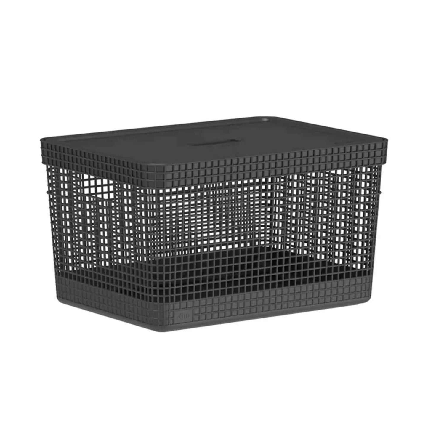 Cesta Grid Con Tapa 20 Lts Ou2#Negro