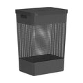 Cesta De Ropa Grid Con Tapa 49 Lts Ou2#Negro