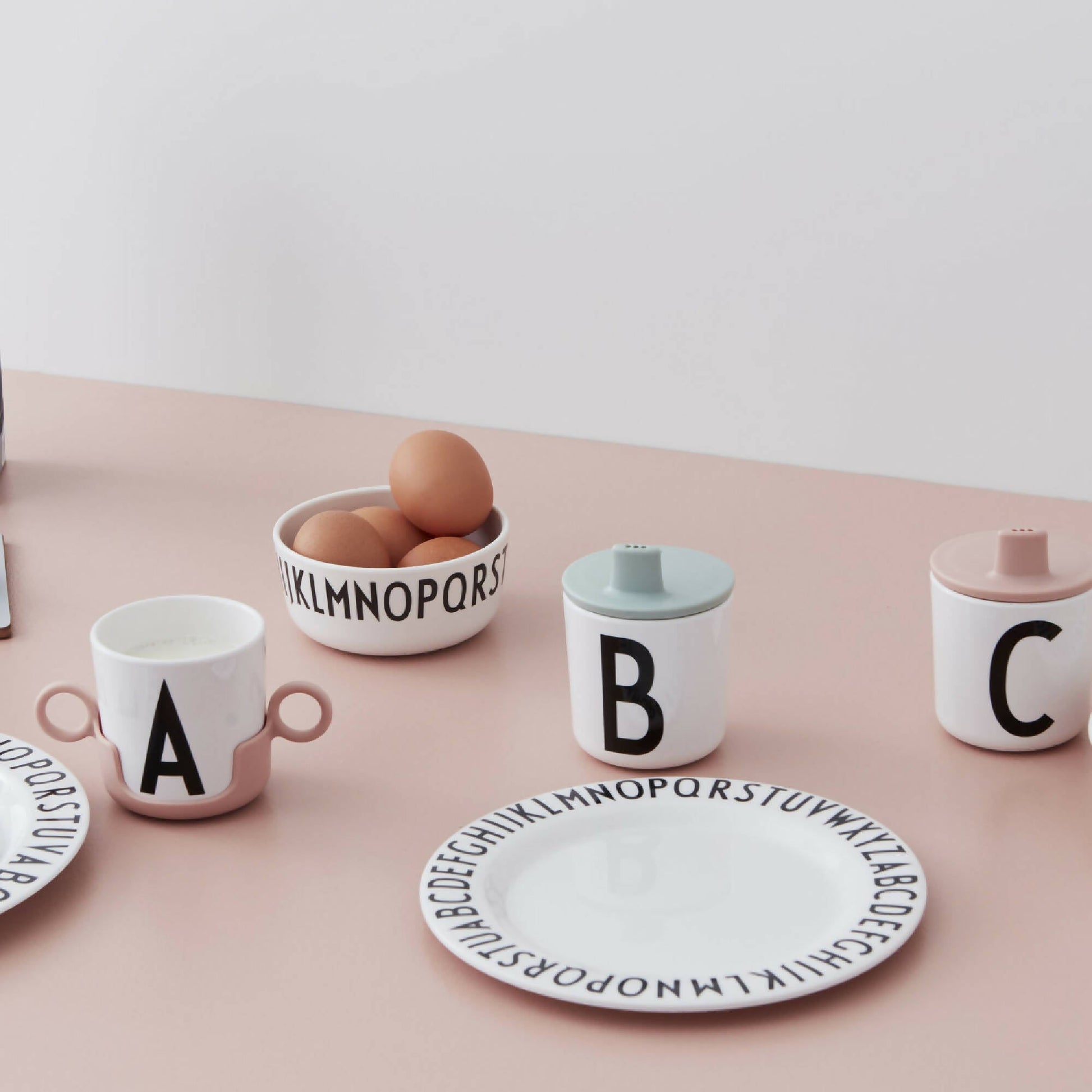 Taza De Melamina Letra C2#Blanco