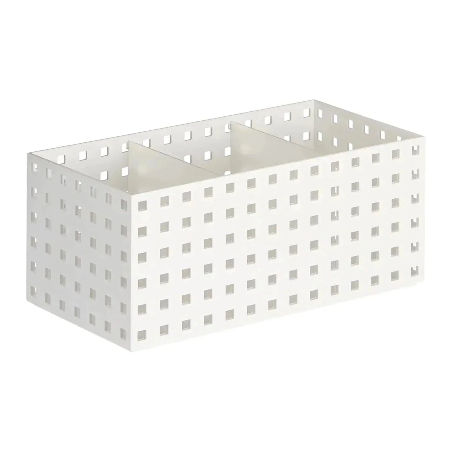 Canasto Organizador con 2 Divisores 28 x 14 cm2#Blanco