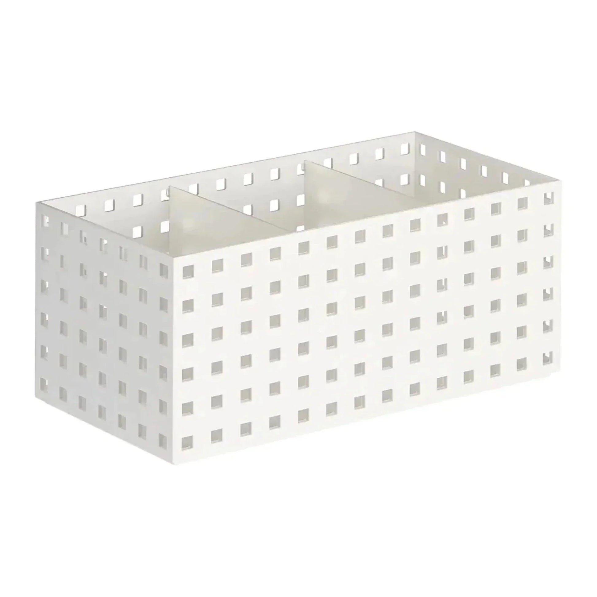 Canasto Organizador con 2 Divisores 28 x 14 cm2#Blanco