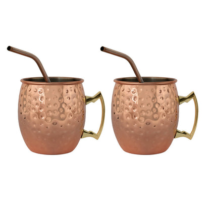 Set 2 Vasos Moscow Mule Mug Cobre + Bombillas Simplit5#Cobre