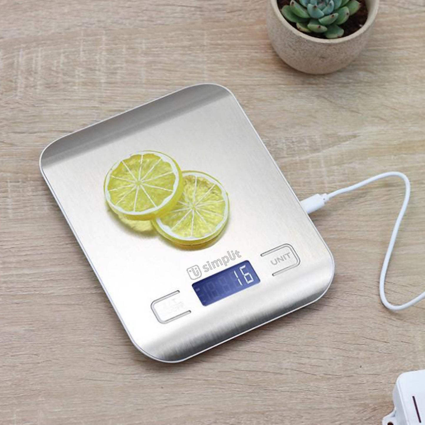 Balanza Pesa Digital Para Cocina Simplit1#Acero