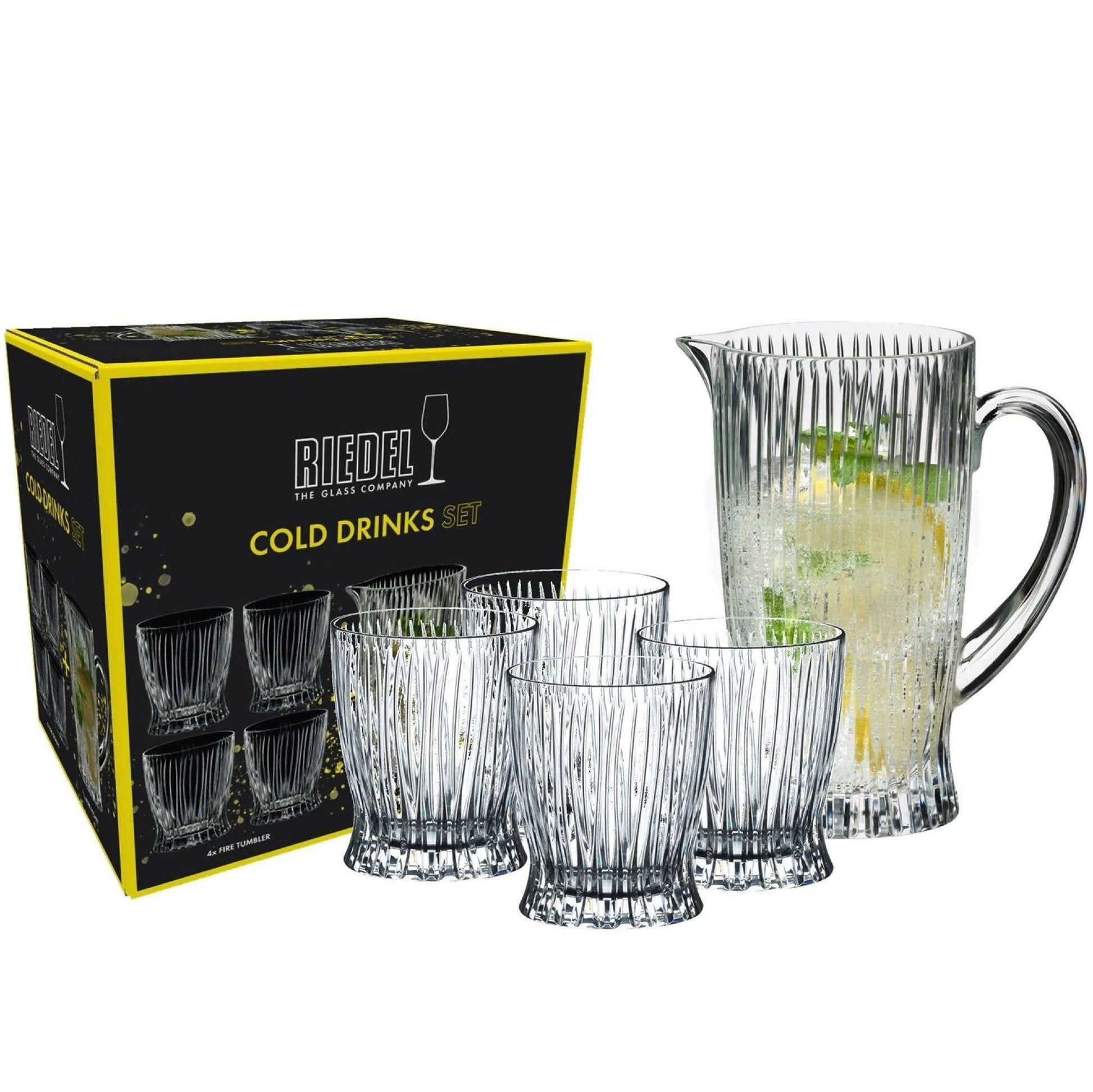 Cold Drinks Set 4 Vasos Con Jarro2#Sin color