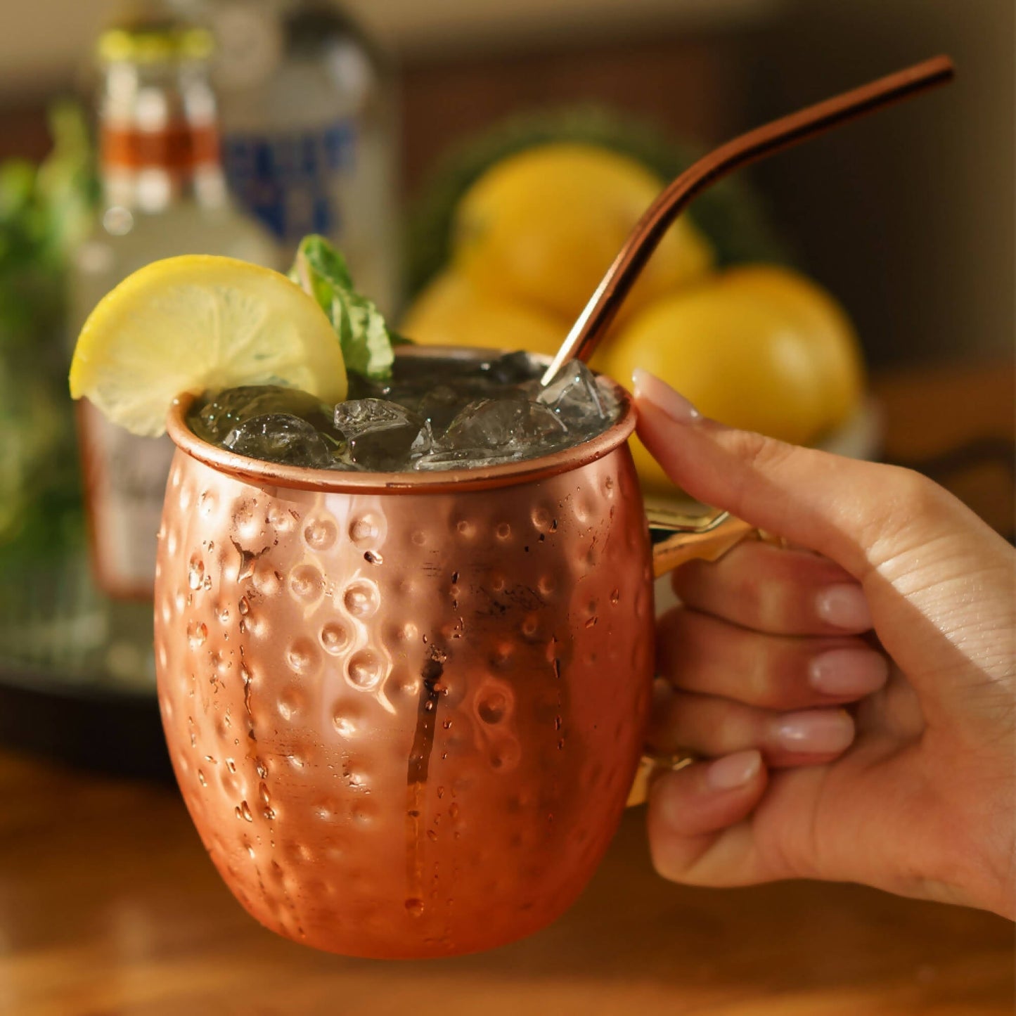 Set 2 Vasos Moscow Mule Mug Cobre + Bombillas Simplit1#Cobre