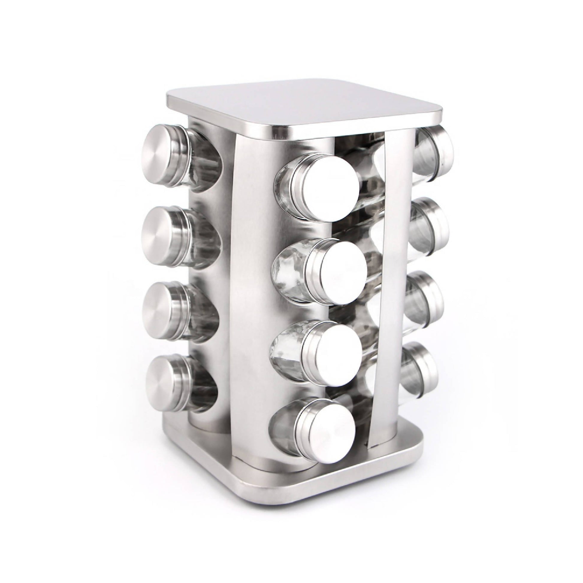 Especiero Condimentos Giratorio Metálico 16 Frascos Simplit6#Acero