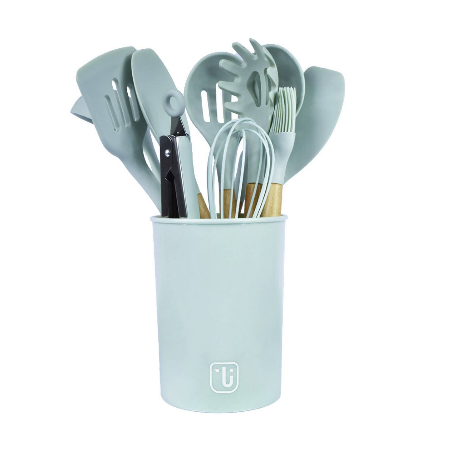 Set 12 Utensilios De Cocina Silicona Simplit7#Celeste