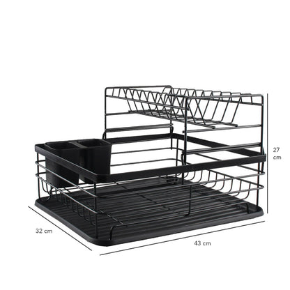 Secaplatos Escurridor 2 Niveles Simplit15#Negro