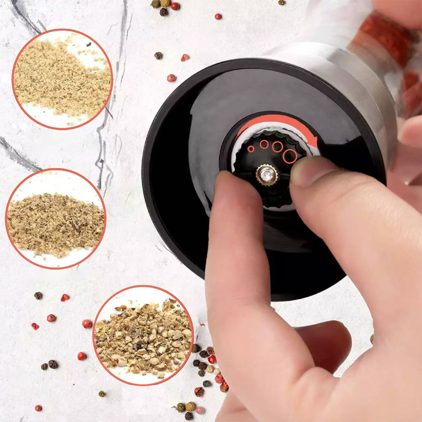 Set 2 Molinillos de Sal y Pimienta Vidrio Simplit5#Acero