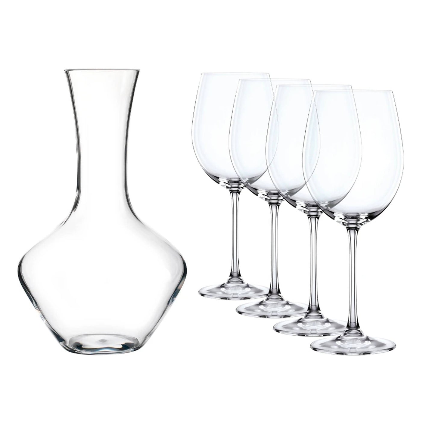 Set 4 Copas Vino Tinto Bordeaux + Decantador Vivendi1#Sin color