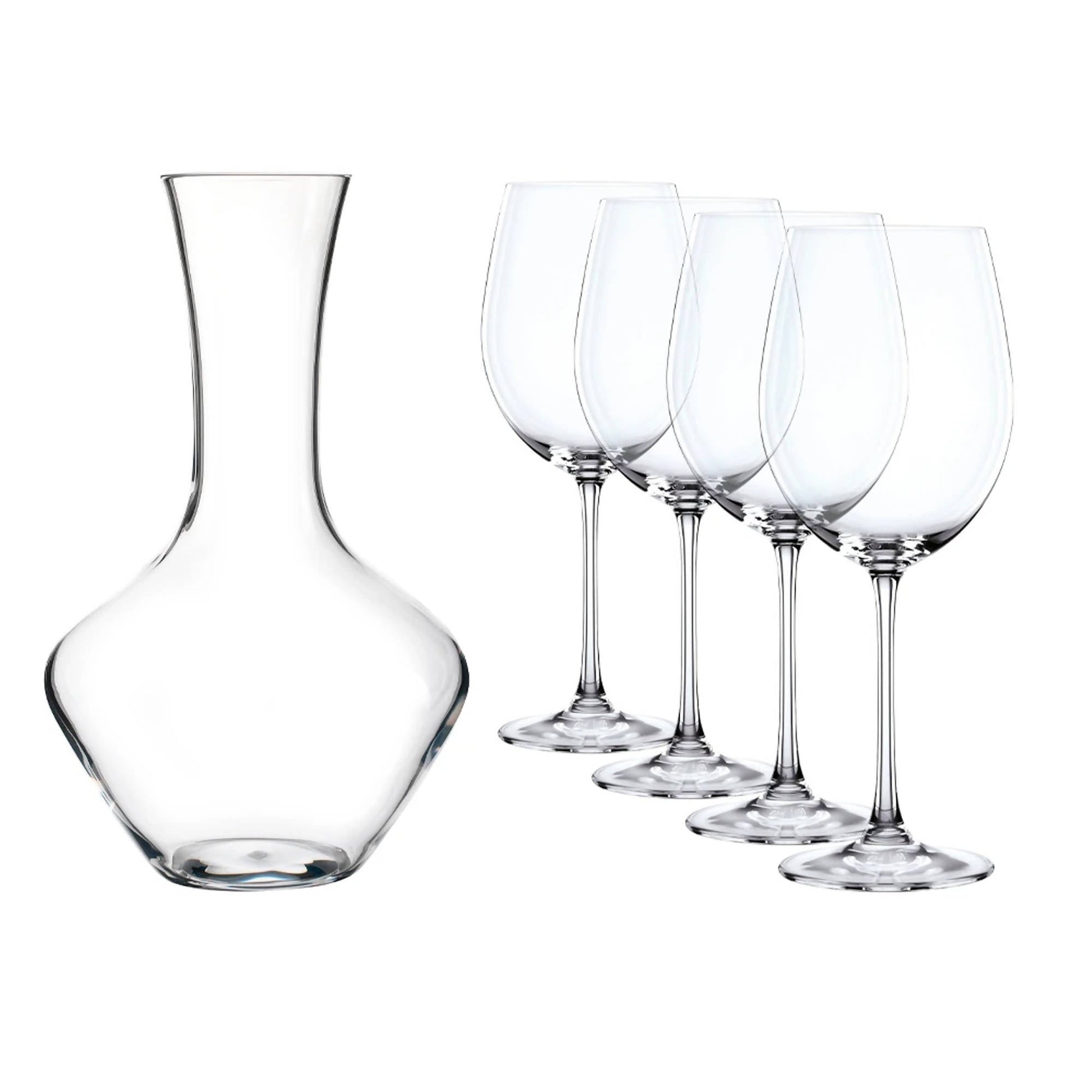 Set 4 Copas Vino Tinto Bordeaux + Decantador Vivendi1#Sin color