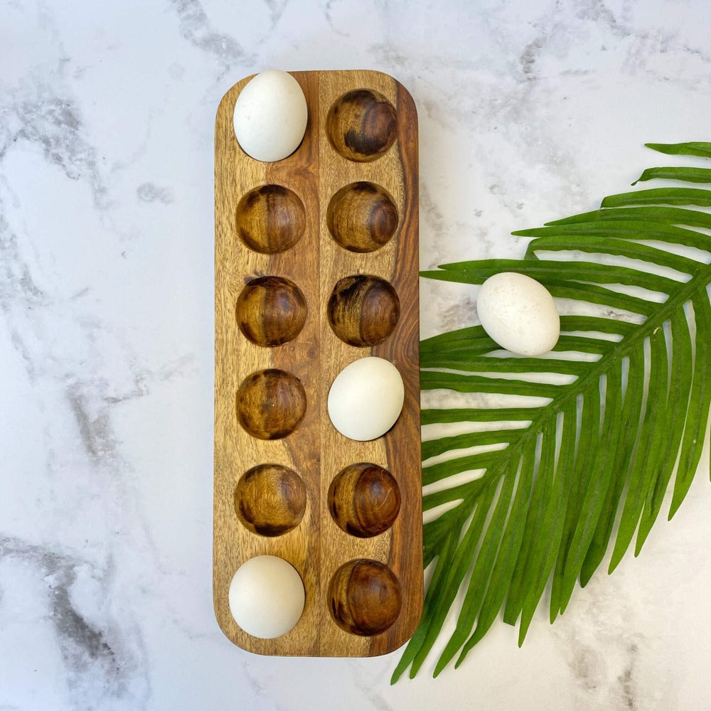 Huevera de Madera Acacia1#Madera