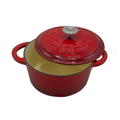 Olla Redonda 24 Cm Rouge Rubis 4 Lts La Créole5#Rojo