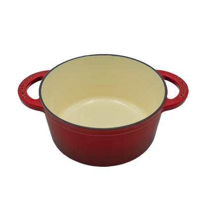 Olla Redonda 24 Cm Rouge Rubis 4 Lts La Créole6#Rojo