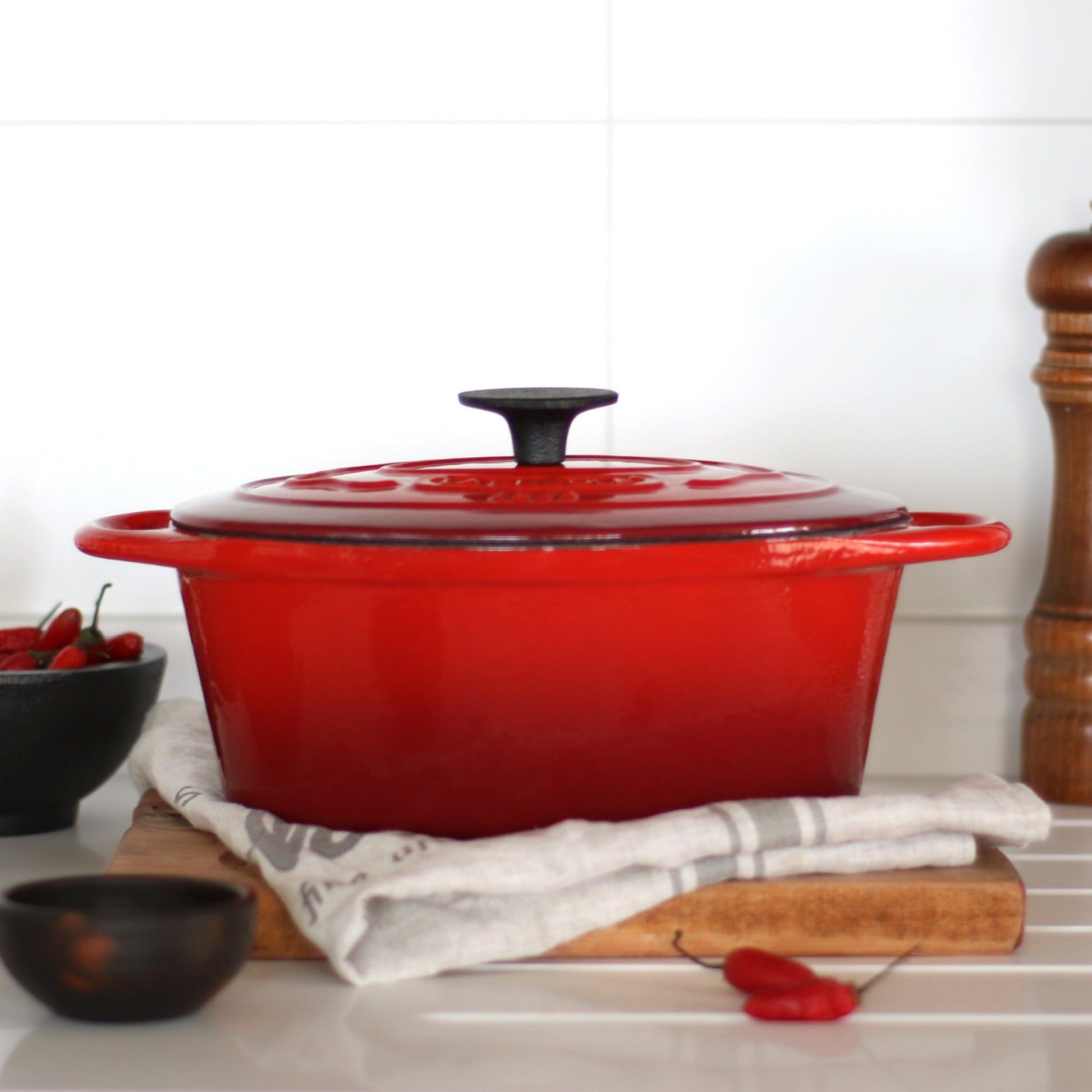 Olla Ovalada 29 Cm 4 Lts La Créole2#Rojo