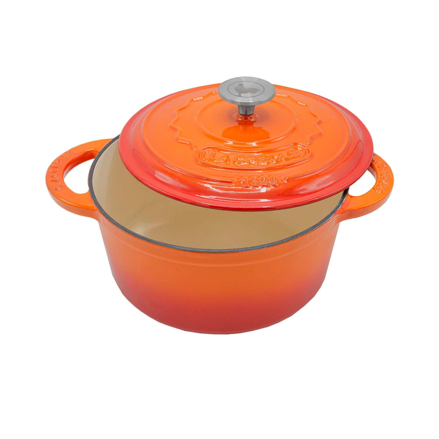 Olla Redonda 24 Cm Rouge Rubis 4 Lts La Créole12#Rojo