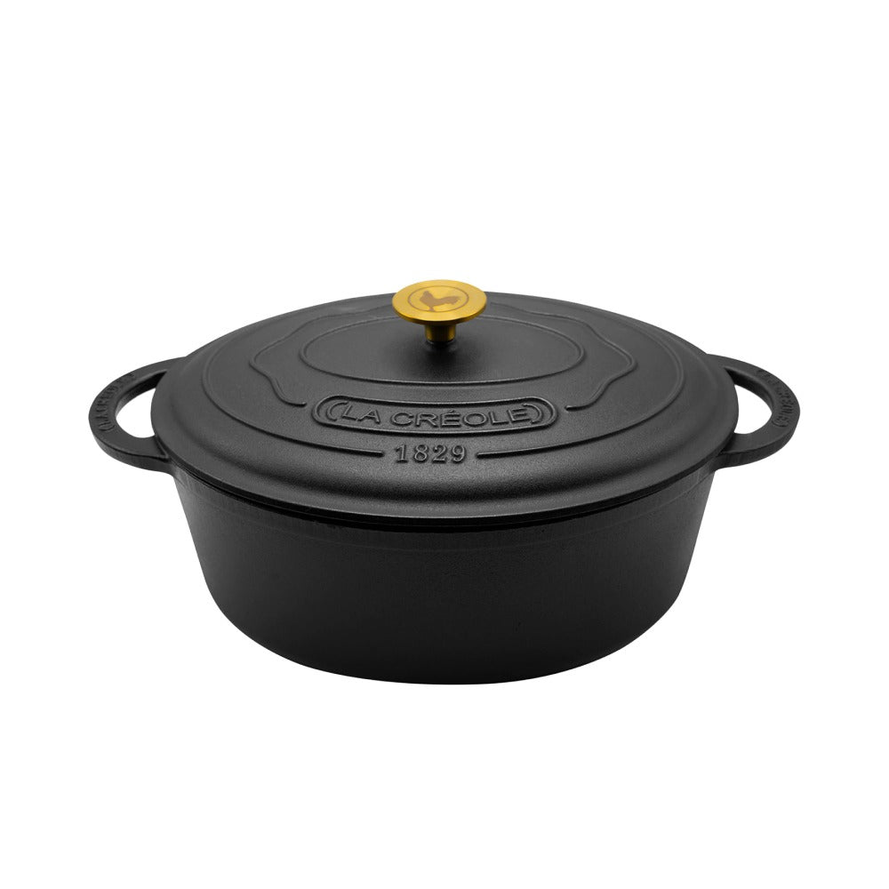 Cocotte Black Matte Ø34 Oval La Créole2#Negro