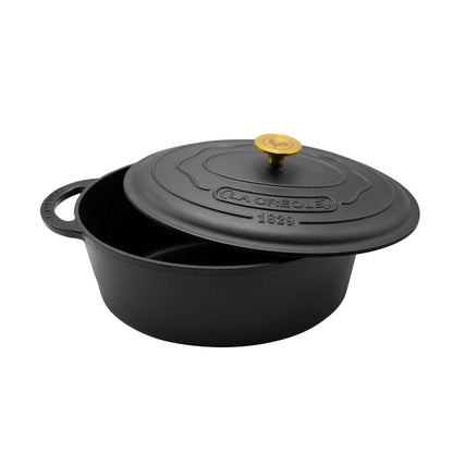 Cocotte Black Matte Ø34 Oval La Créole3#Negro