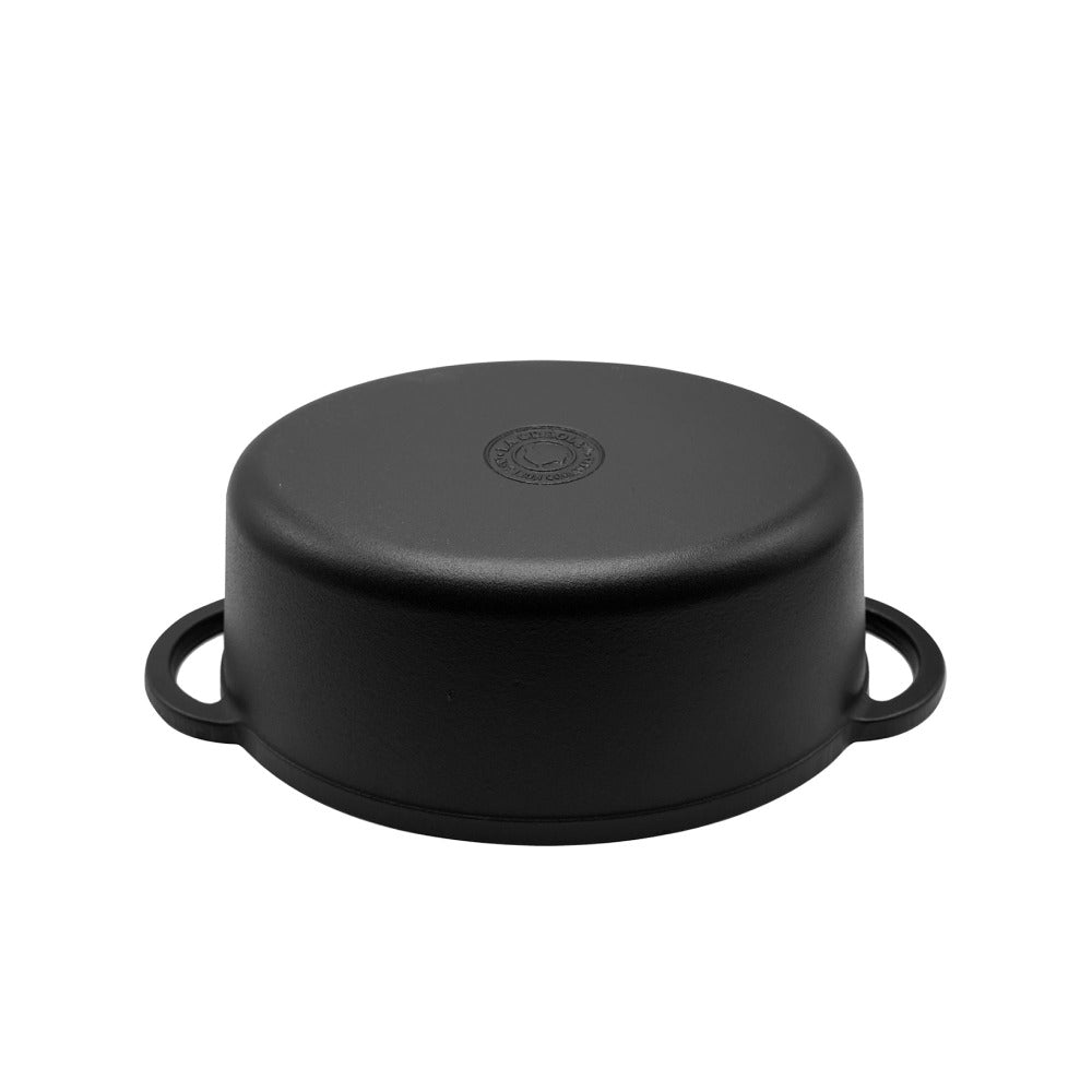 Cocotte Black Matte Ø34 Oval La Créole4#Negro