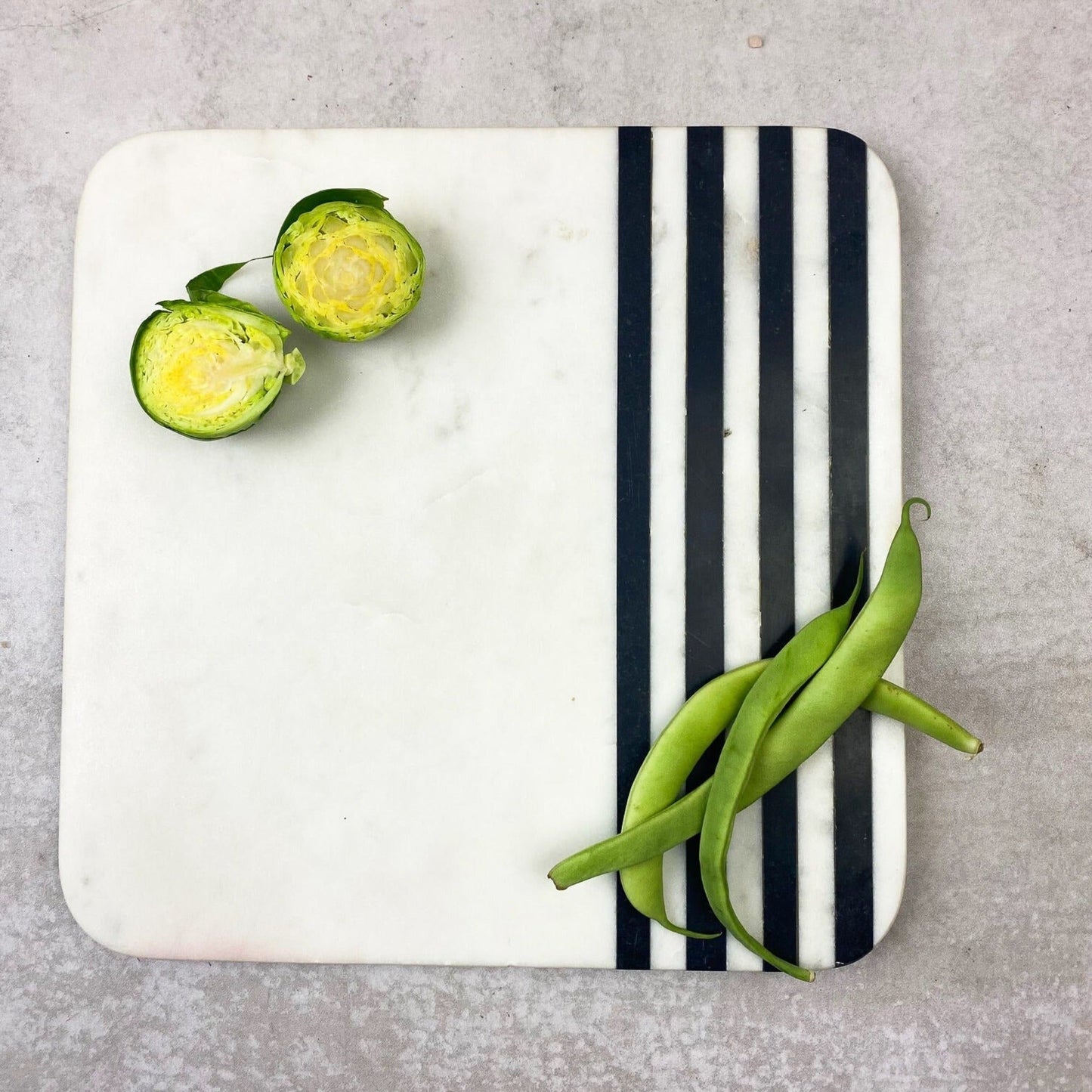 Tabla De Mármol Rayada2#Blanco|Negro