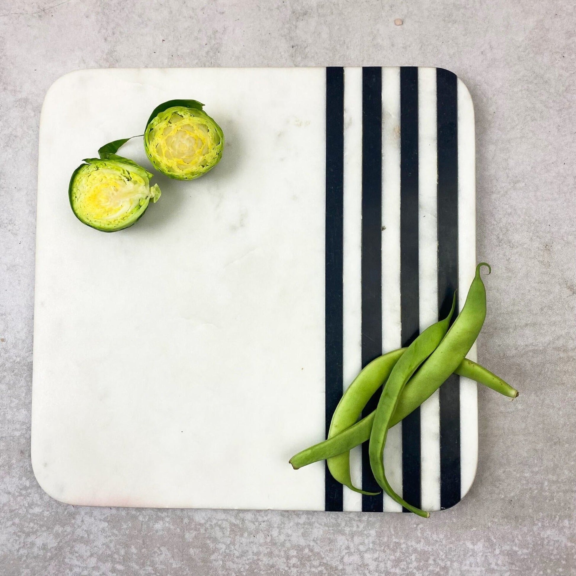 Tabla De Mármol Rayada2#Blanco|Negro