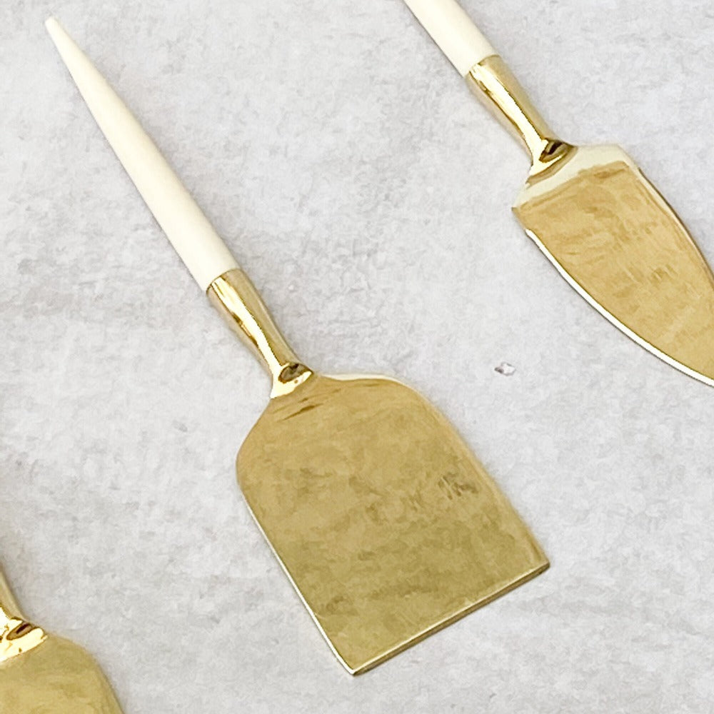 Cuchillos Queso Resina3#Dorado