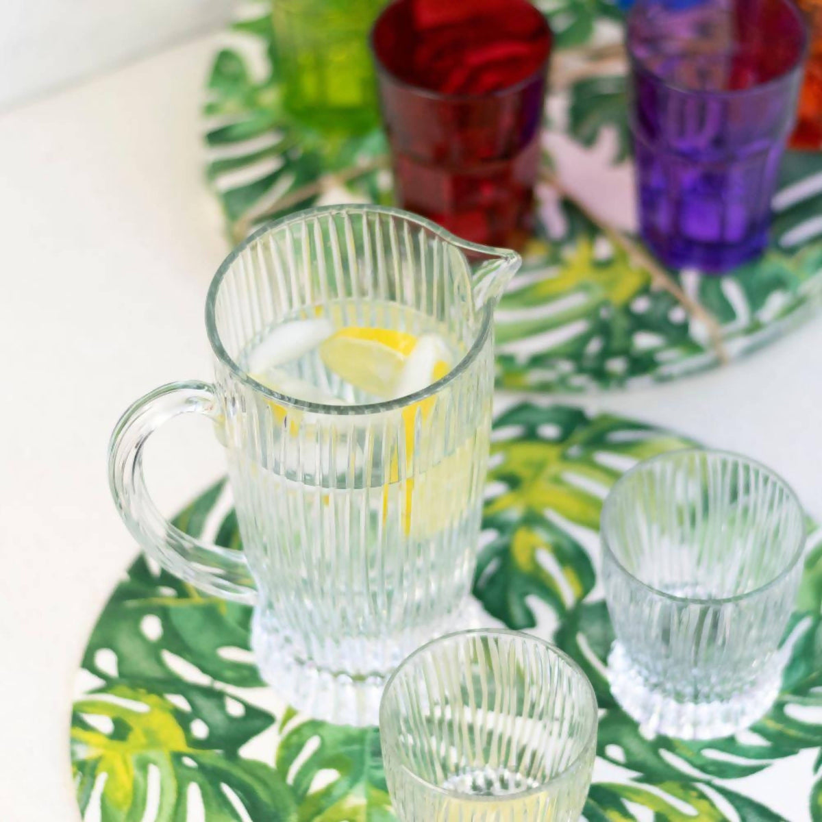 Cold Drinks Set 4 Vasos Con Jarro