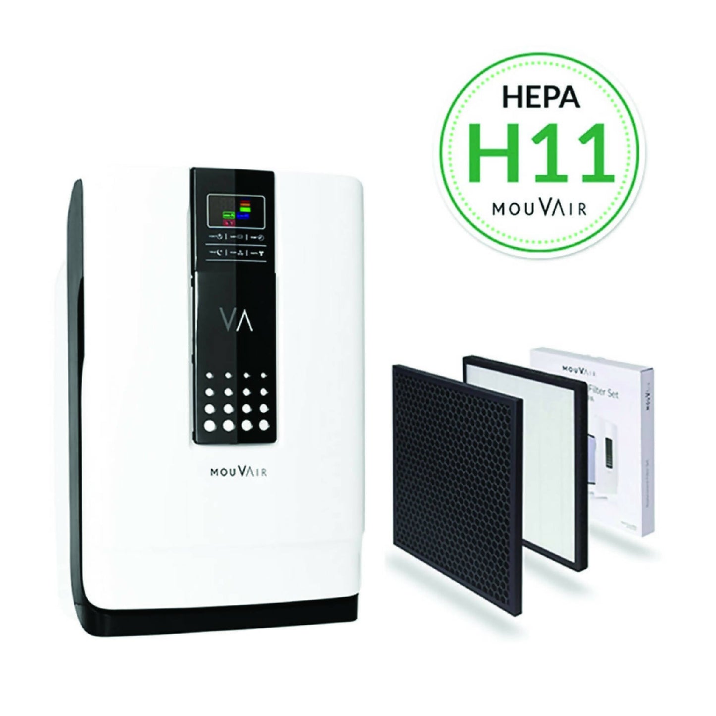 Purificador De Aire Zen Con HEPA H13 + Filtros de Reemplazo HEPA H11 Mouvair2#Blanco