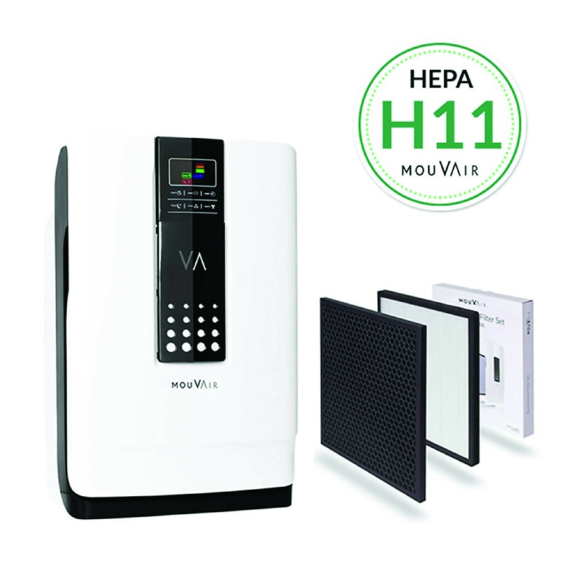 Purificador De Aire Zen Con HEPA H13 + Filtros de Reemplazo HEPA H11 Mouvair2#Blanco